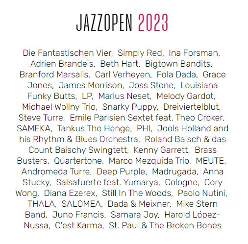 T-Shirt: Line-Up 2023 - 