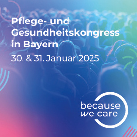 Gute Pflege geht nur gemeinsam. Zusammen mit allen Fachkräften, Führungskräften, mit der Politik, den Talenten von heute und Pflegefachpersonen von morgen. Mit dem Fachkongress BECAUSE WE CARE in Augsburg stärken wir Pflegekräfte wie Einrichtungen und setzen uns für die positive Entwicklung der gesamten bayerischen Gesundheits- und Pflegewirtschaft ein. Wir greifen auf dem Pflegekongress Trends und Innovationen auf, diskutieren virulente Themen mit hohem Praxisbezug und bieten inspirierende Speakerinnen und Speaker, die bewegen und im Beruf weiterbringen. 
(Absatz) Warum dabei sein wichtig ist? Because YOU care! Also einfach einchecken, Ticket sichern und dabei sein – auf dem ersten BECAUSE WE CARE Kongress in Augsburg. Aus der Pflege, für die Pflege.