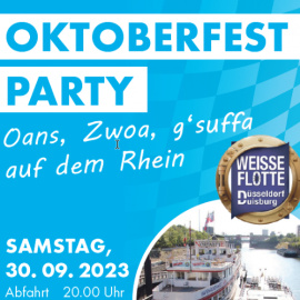 Oktoberfestparty auf dem Rhein